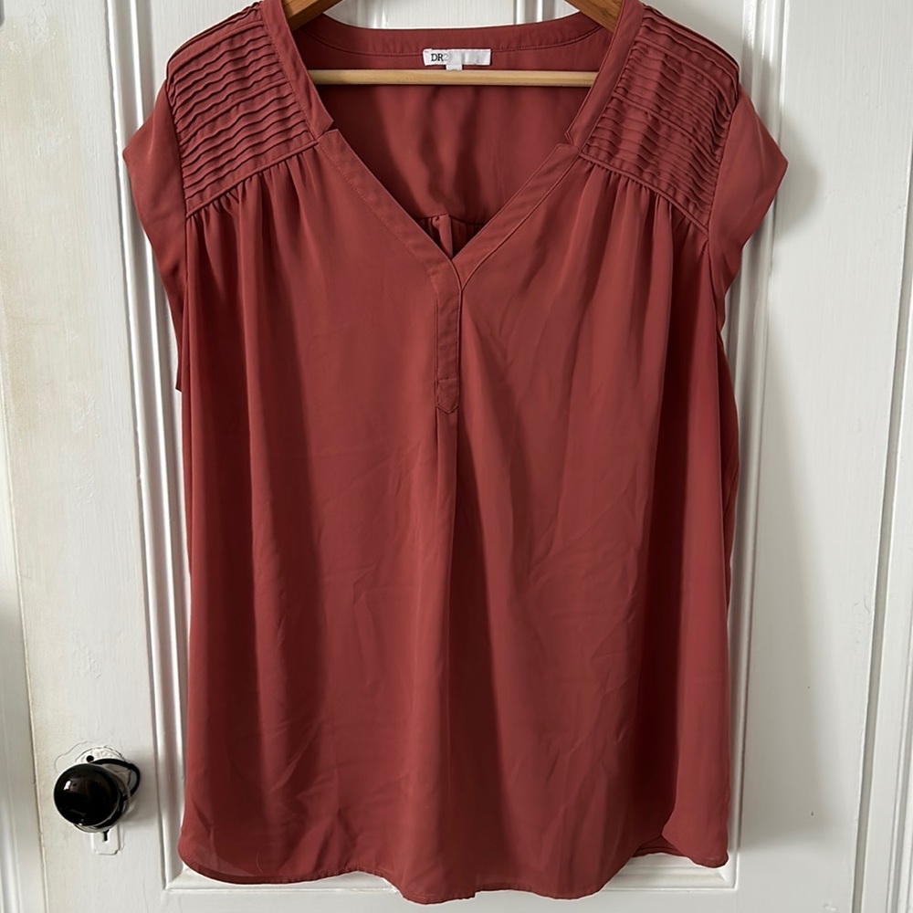 Dusty Rose Cap Sleeve Blouse